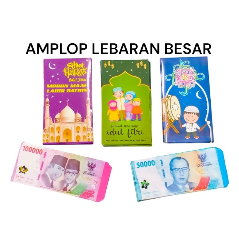 

AMPLOP LEBARAN IDUL FITRI 2025 JUMBO 1PACK ISI 10PCS / ANGPAO