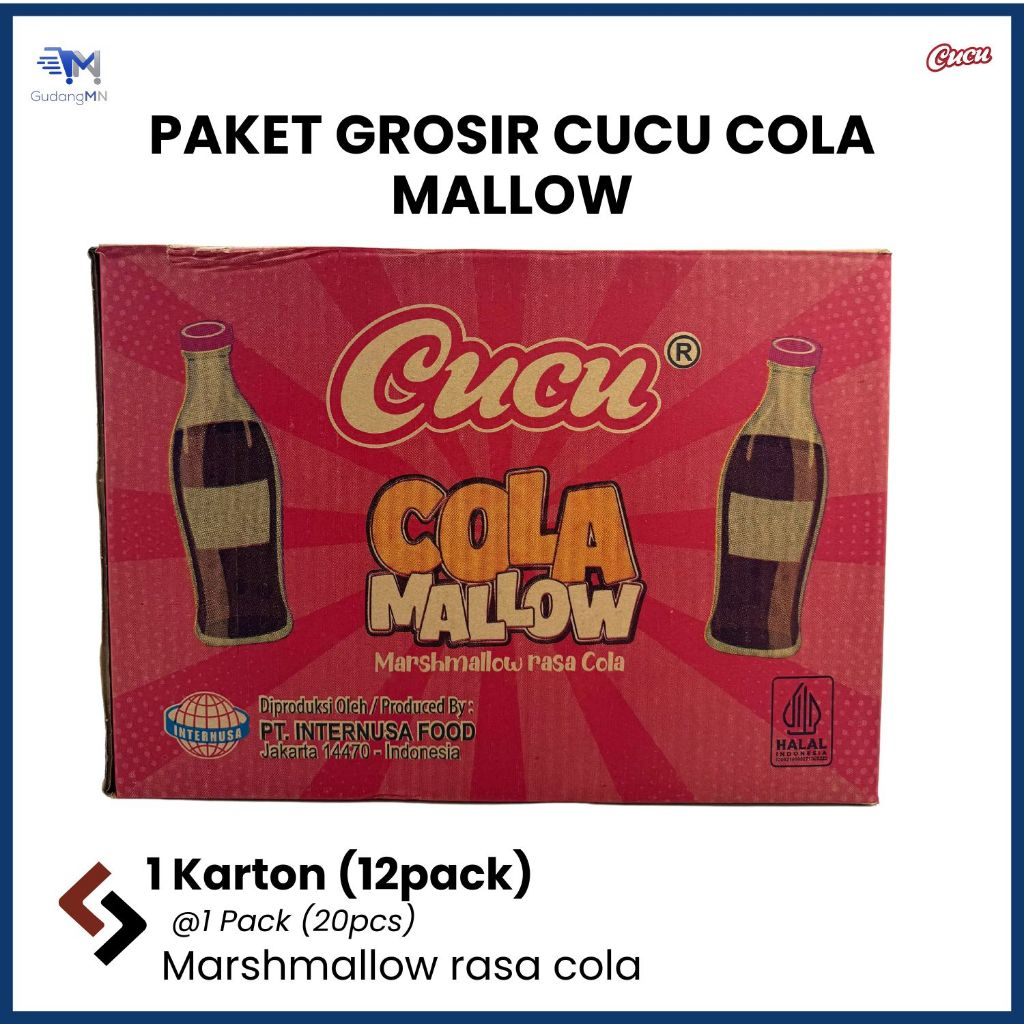 

[PAKET GROSIR 1 KARTON] CUCU COLA MALLOW RENCENG