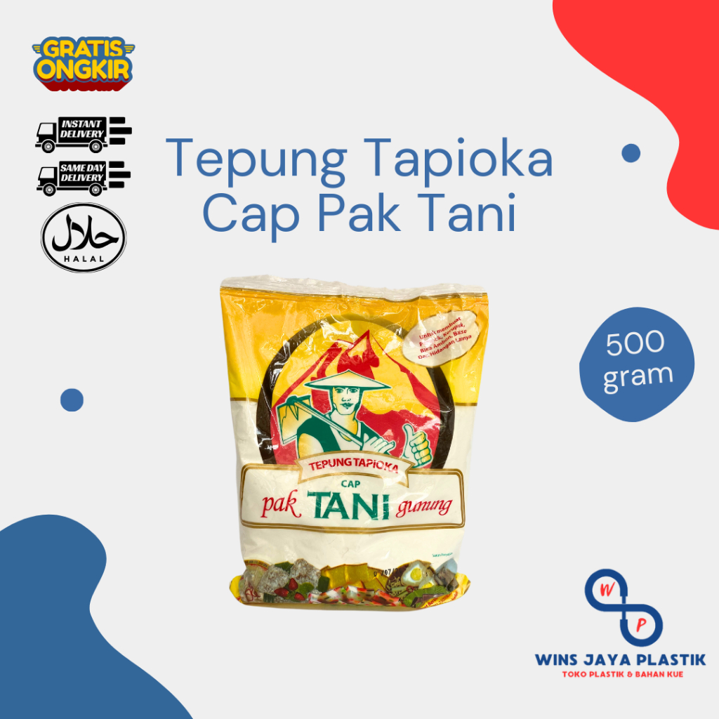 

Tepung Tapioka Cap Pak Tani | Sagu Tani | 500 Gram | Tapioka Pak Tani