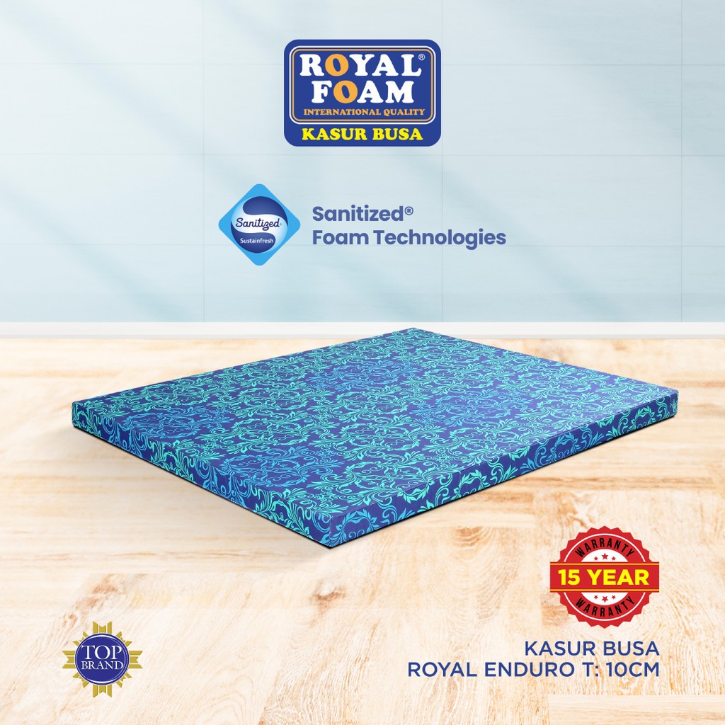 Kasur Busa Royal Foam Enduro Kasur Anak Kos Premium Rollpack Density 24 T5Cm / 10Cm Pasti Ori
