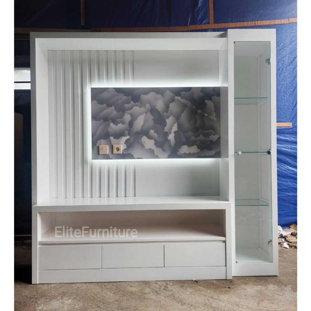 Lemari TV Jumbo , Partisi TV Breket Jumbo , Partisi TV 1Sisi