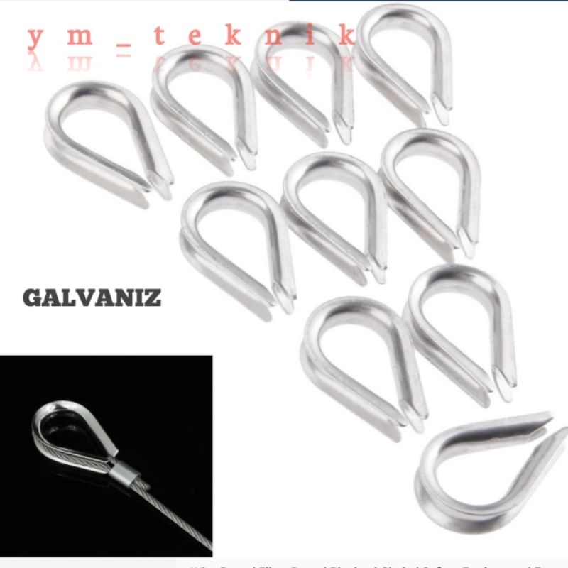 galvanis thimble sling 6mm heavy duty kausen puki
