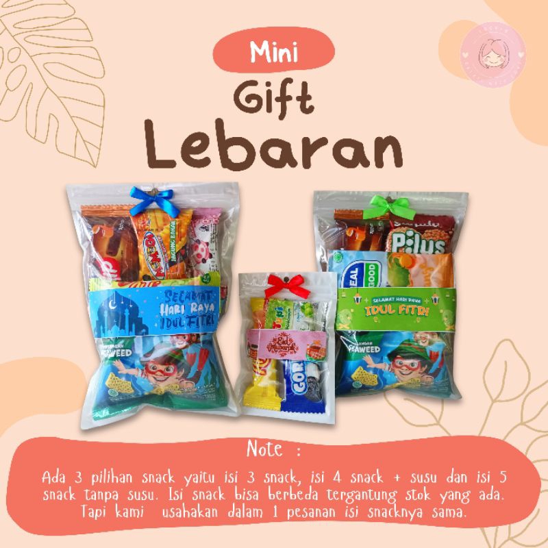 

Tanpa Minimal Order / Edisi Lebaran Mini Gift Snack / Paket Bingkisan Mini Snack Ulang Tahun / Freebies Snack / Mini Hampers Snack / Souvenir Wisuda Snack / Hadiah Reward Snack / Mini Goodie Bag / Snack Idul Fitri Eid Fitr Ramadhan Kareem - Loovly