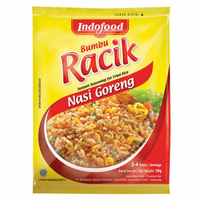 

Indofood Bumbu Racik Nasi Goreng 20Gr