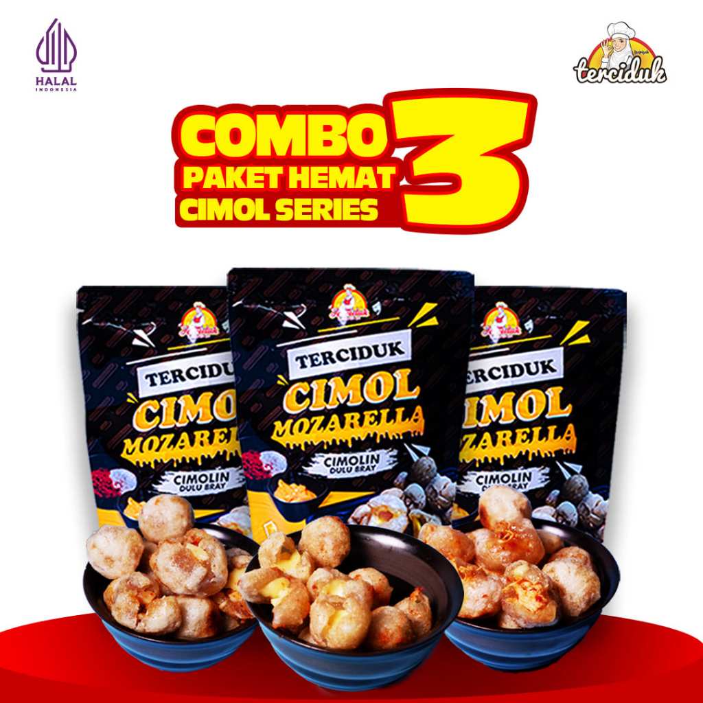 

Paket Combo Hemat 3 Bungkus Cimol Keju Lumer Mozarella Paket - Terciduk Food Premium [Chesee Melted Keju Lumer]