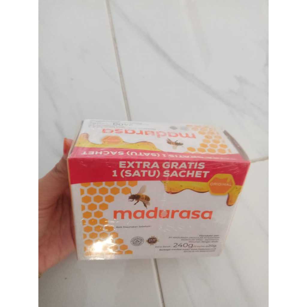 

Promo Murah Madu Rasa Madu cair sachet box isi 12 extra 1