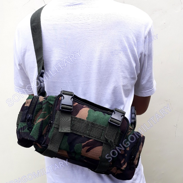 SM Tas Selempang Loreng TNI Army / Tas Samping Loreng Malvinas TNI / Tas Pinggang Tactical Army