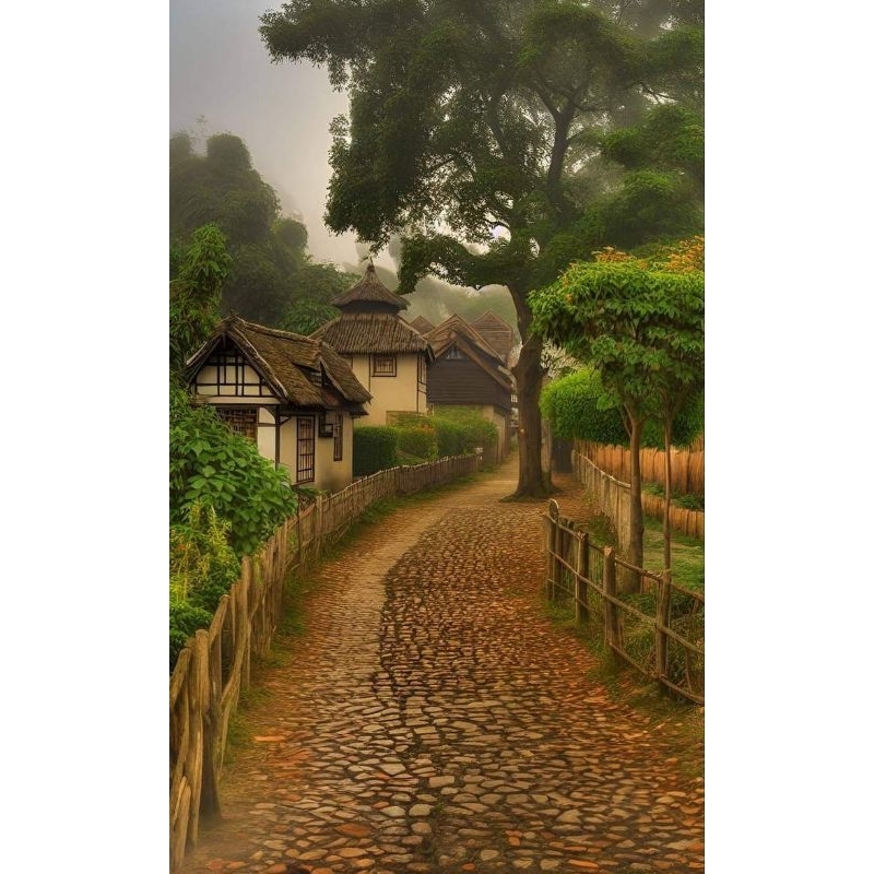 poster cetak jumbo pemandangan pedesaan  hiasan dinding pemandangan pedesaan macam macam ukuran