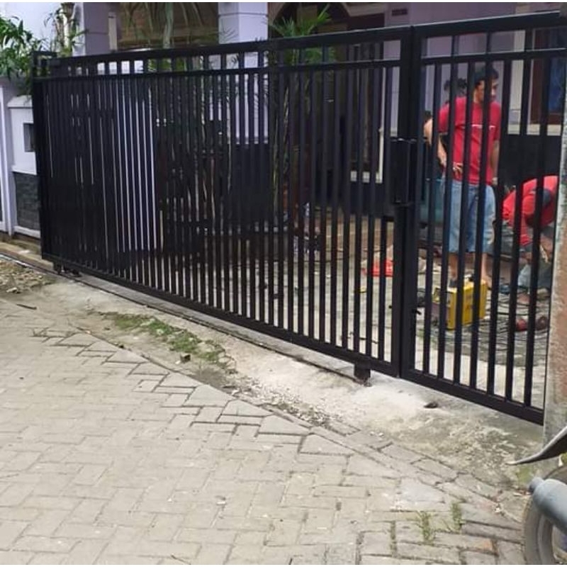 pagar rumah minimalis moderen/pintu pagar besi/pagar sliding