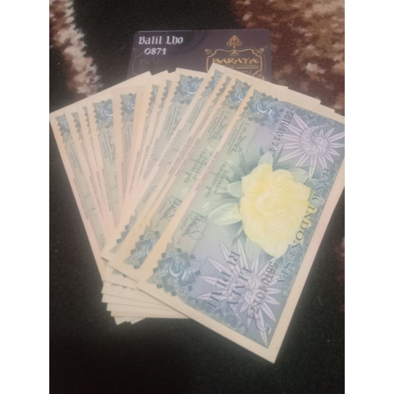 5 rupiah seri bunga tahun 1959#GRESS