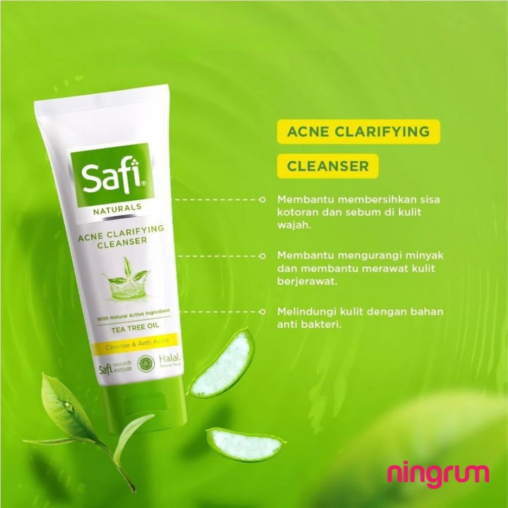 Ningrum - Safi Acne Clarifying Cleanser Natural Tea Tree Oil - Facial foam - face wash - Skincare