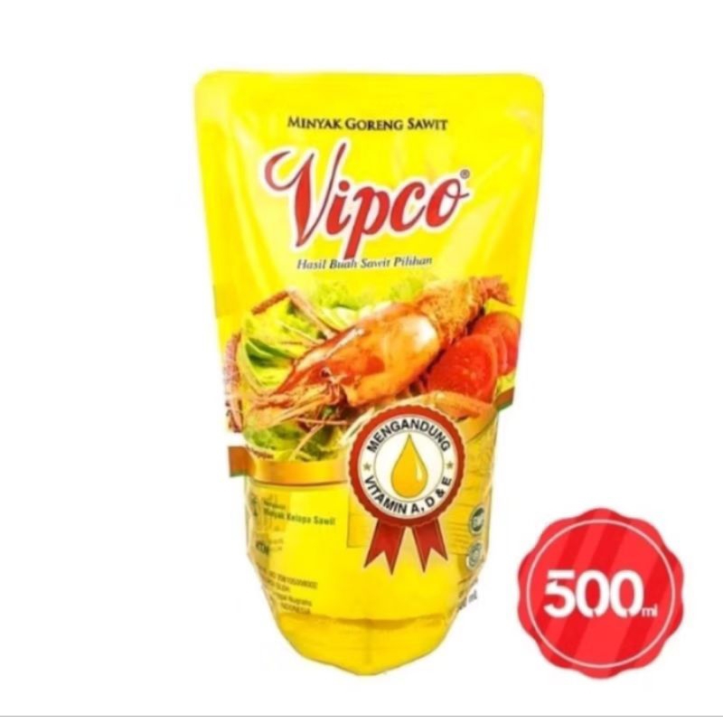 

VIPCO Minyak Goreng 500ml - Minyak Goreng Vipco 0.5 Liter