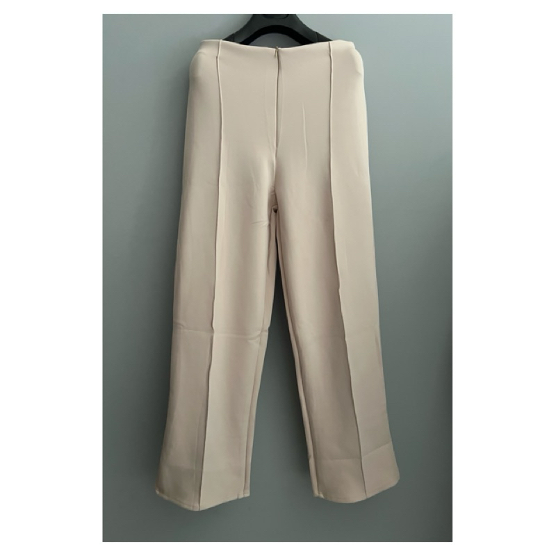 Celana Kulot Wanita Scuba, Cream (I040)