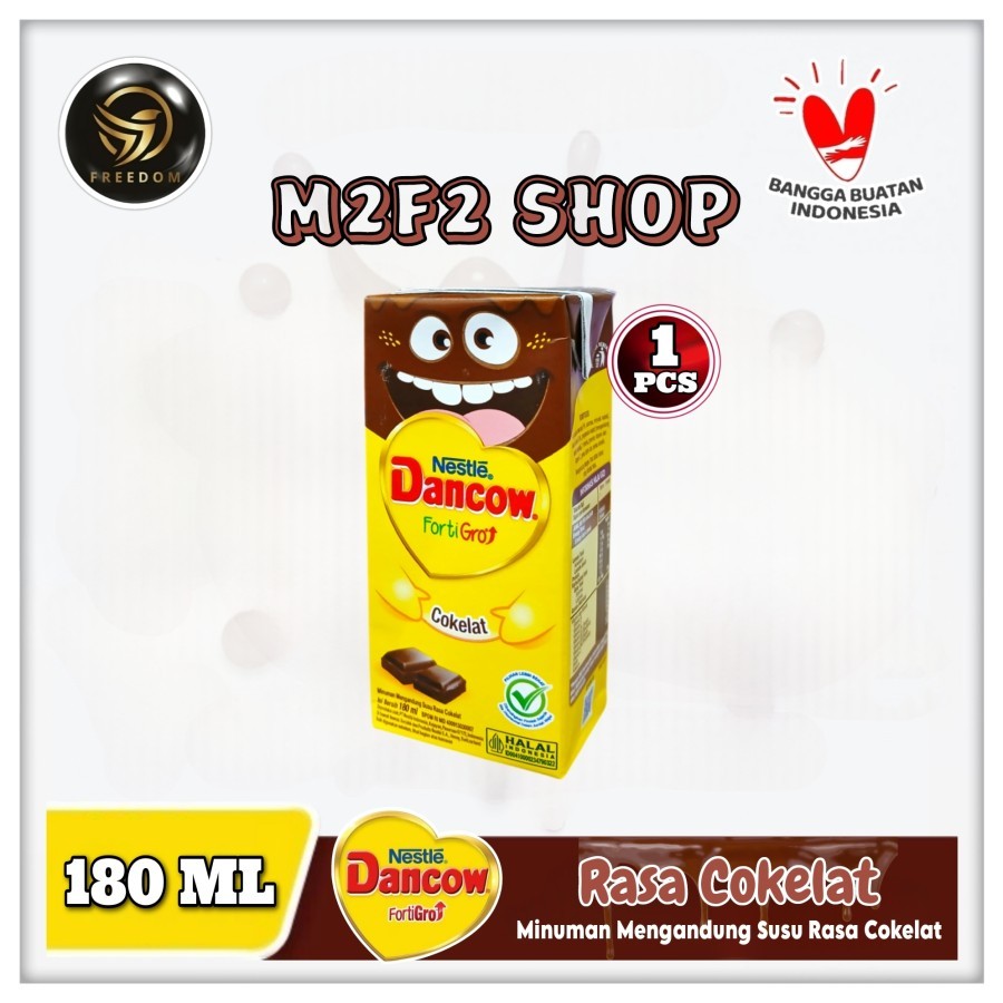 

Nestle Dancow Fortigro Chocolate | Susu Rasa Cokelat Kotak UHT - 180 ml (Kemasan Satuan)