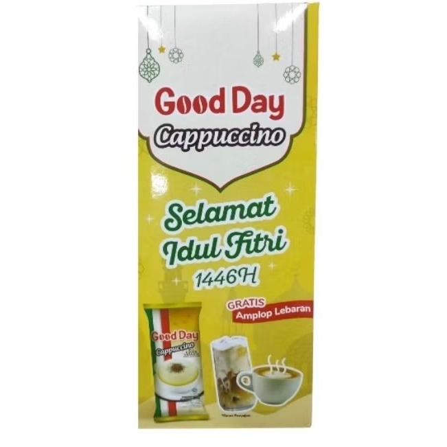 

Goodday Cappucino 10x25gr khusus edisi lebaran cocok untuk parsel hampers lebaran