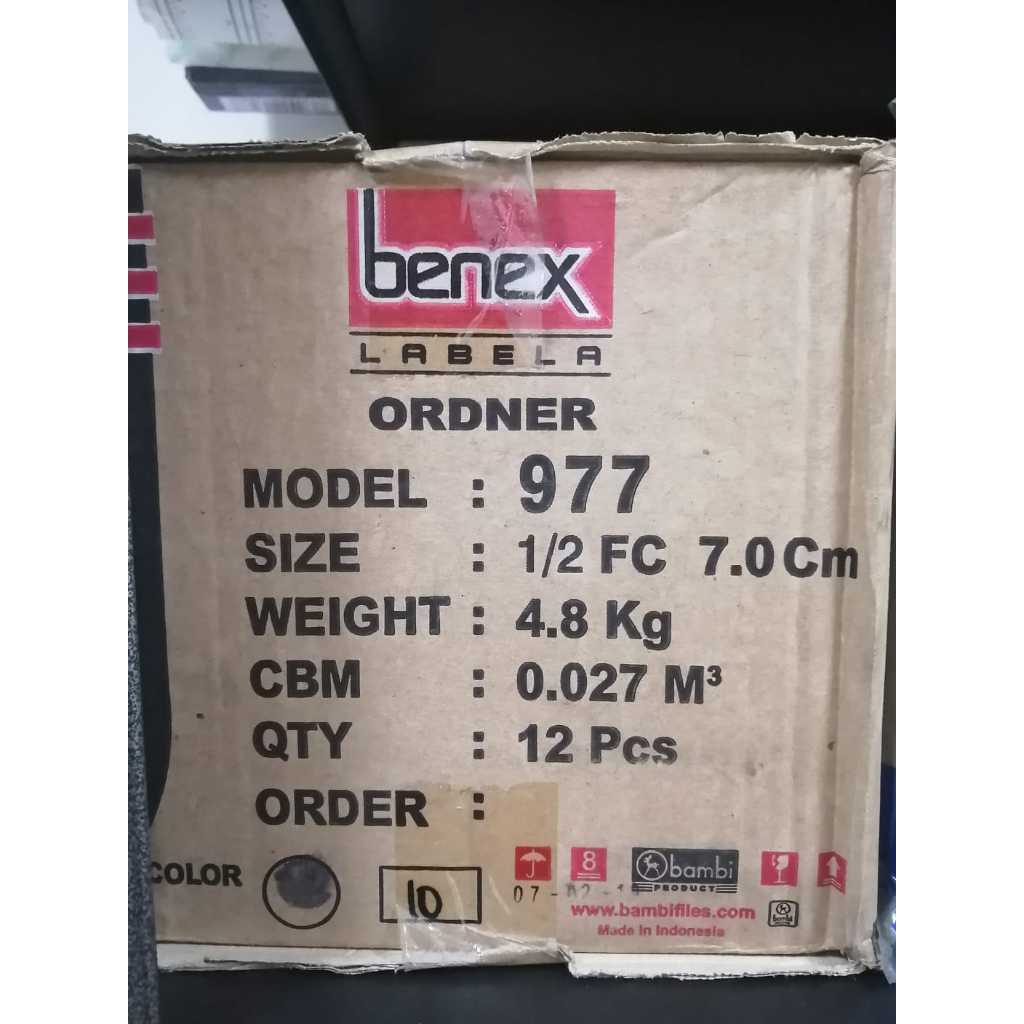 

Benex Labela Ordner 977 1/2 Folio (kwitansi) Economical bukan Cyber Blue
