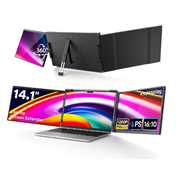 Dopesplay 14.1inch Portable Monitor Triple Dual Laptop