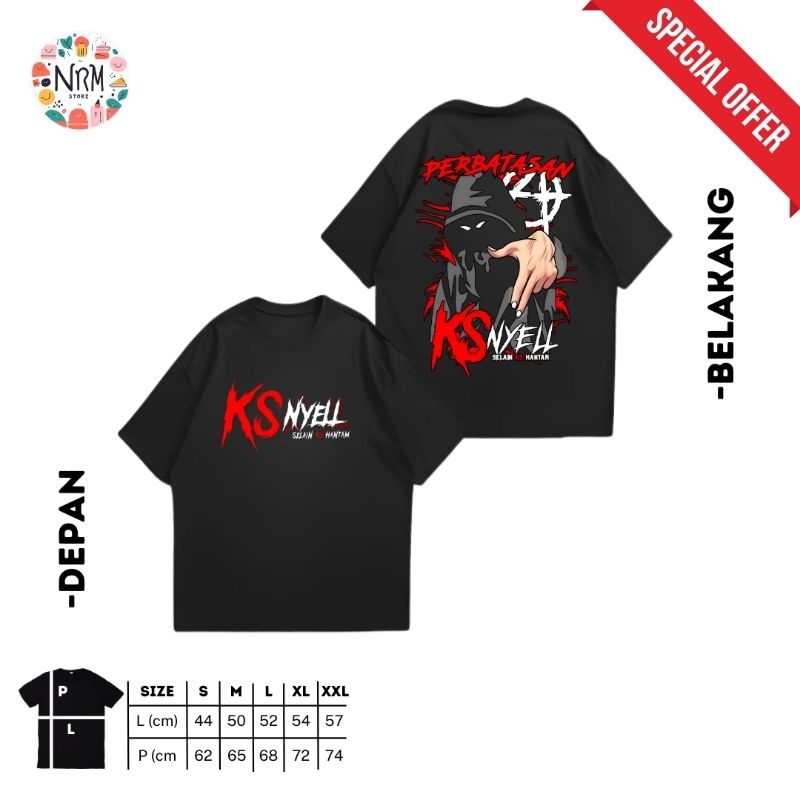 Kaos KS Nyell Bahan Cotton Combed 100% Premium