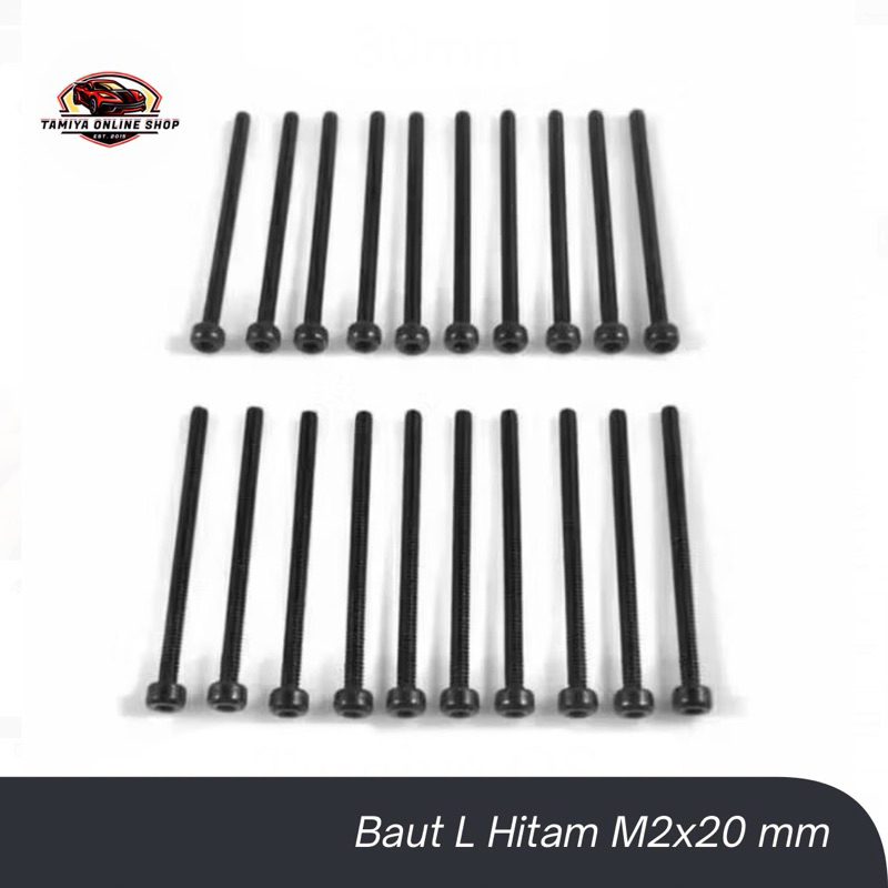Baut L Hitam M2x20 mm Tamiya Screw L Baut Hitam L Black M2 20 mm
