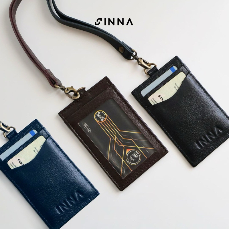 INNA LEATHER - Lanyard BUMN Kulit Sapi Asli - Riffa Leather ID Lanyard Corporate