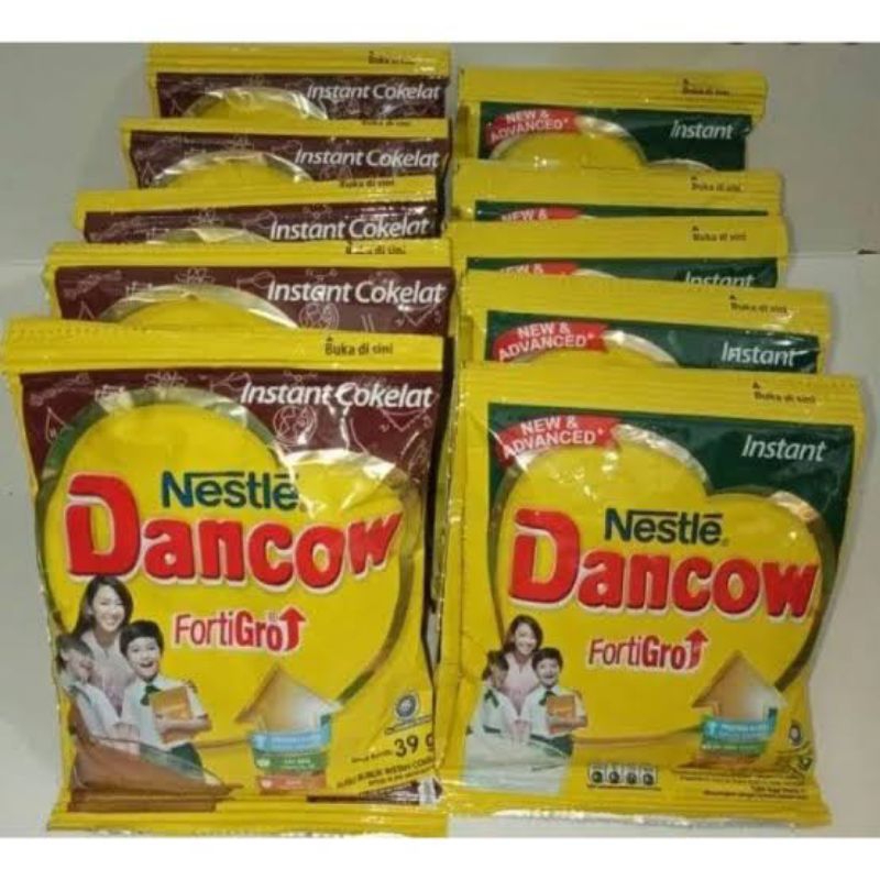 

(1 RENCENG) SUSU DANCOW FORTIGRO COKLAT & PUTIH 1 RENCENG ISI 10 PCS
