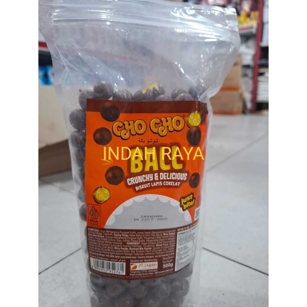 

Cho Cho Ball Crunchy & Delicious ( Biskuit lapis coklat) 500gr
