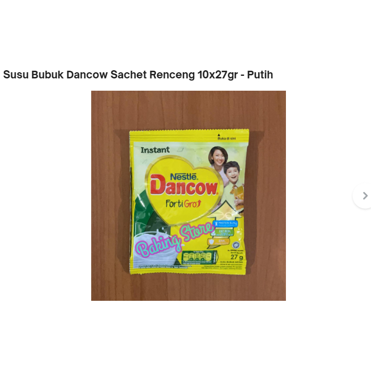 

Susu Bubuk Dancow Sachet Renceng 10x27gr - Putih