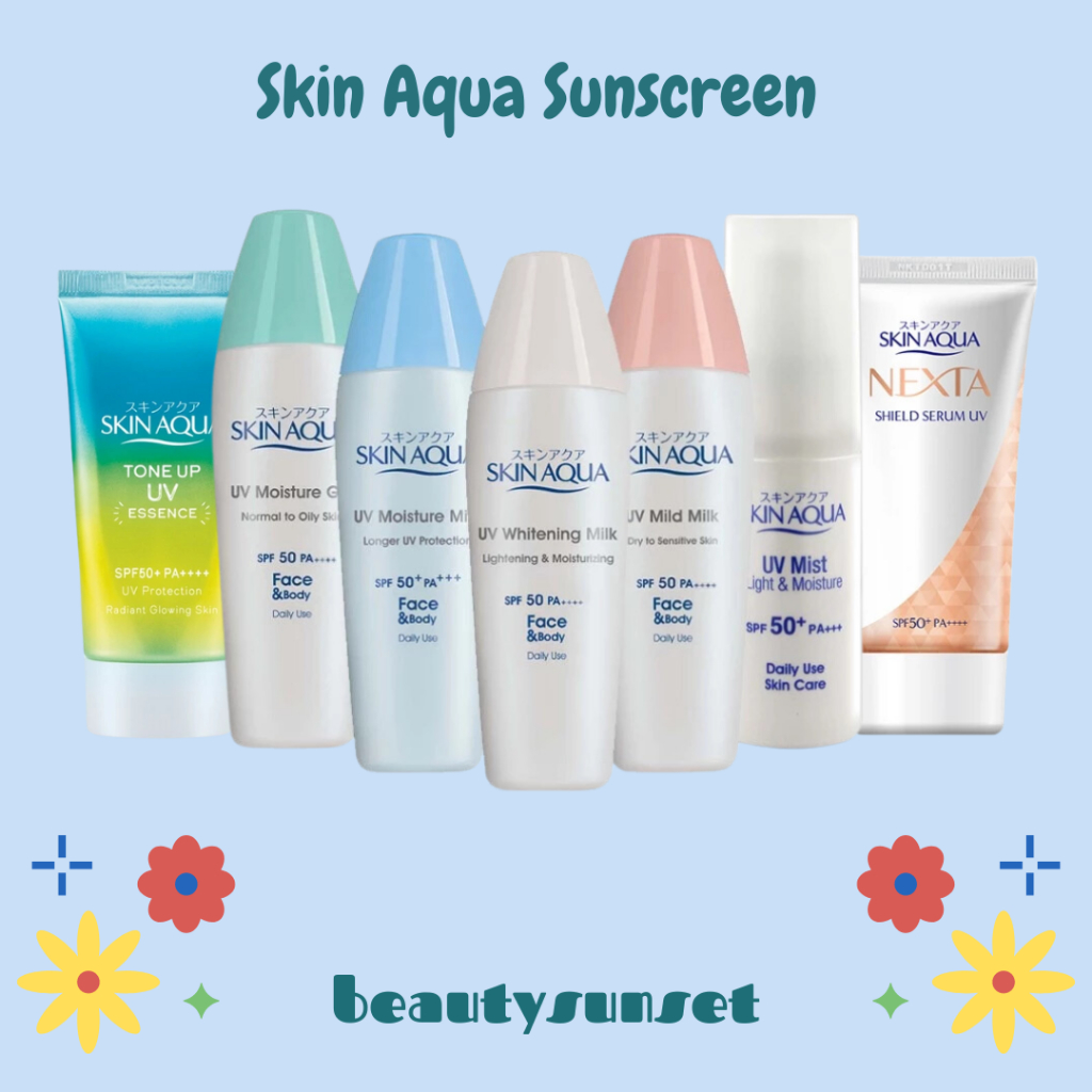 [NEW] Skinaqua Sunscreen UV | Moisture Milk Spf 50+ PA+++ 40gr | Whitening Milk SPF 50 40gr | Moistu