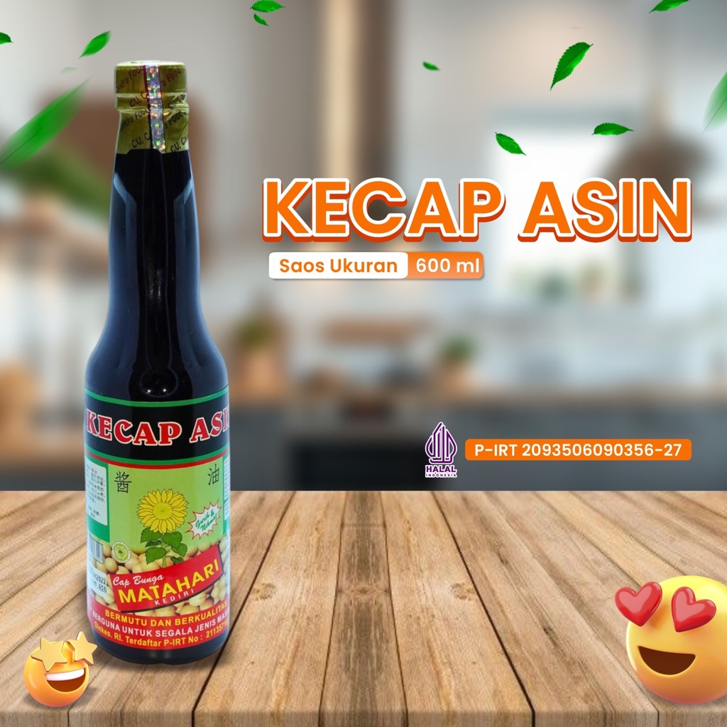 

Kecap Asin , Saos Asin , Bahan Makanan , Masakan , Sauce Makanan , CAP BUNGA MATAHARI 600ML
