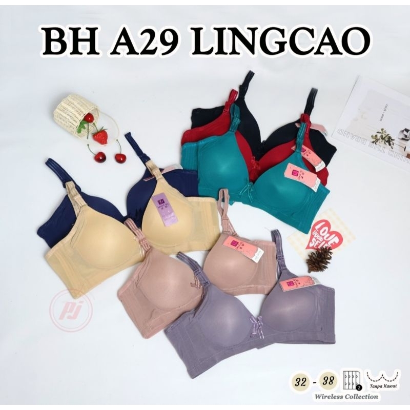[ZDS] 1/3 PCS BH LINGCAO A29 - CUP A KAIT 2 BUSA TIPIS BRA KORSET PENAHAN LEMAK PD 32 34 36 38