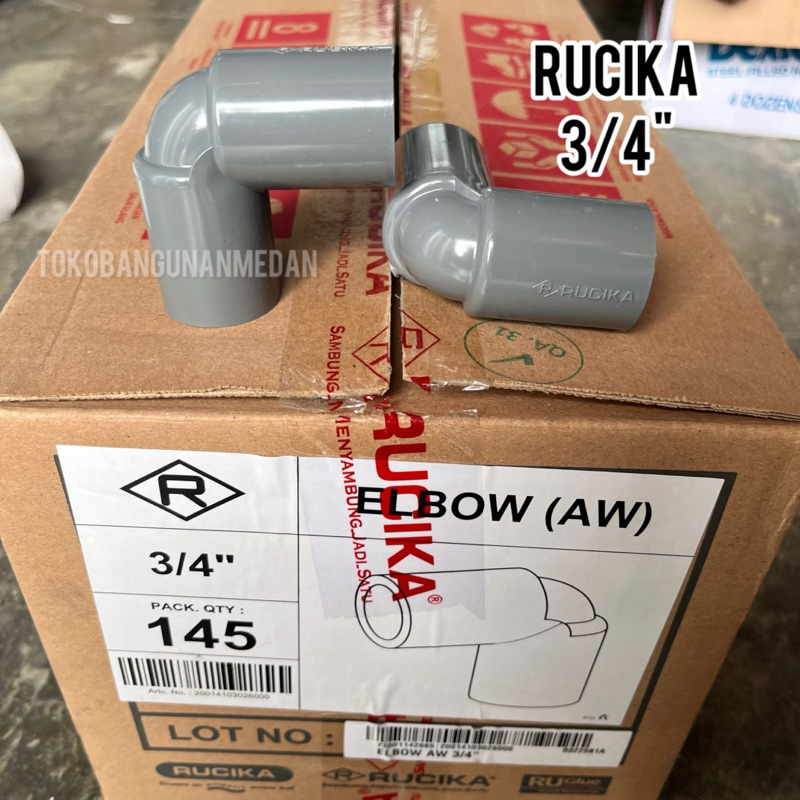 RUCIKA Elbow Knie Elbo PVC Pipa 3/4 inch AW