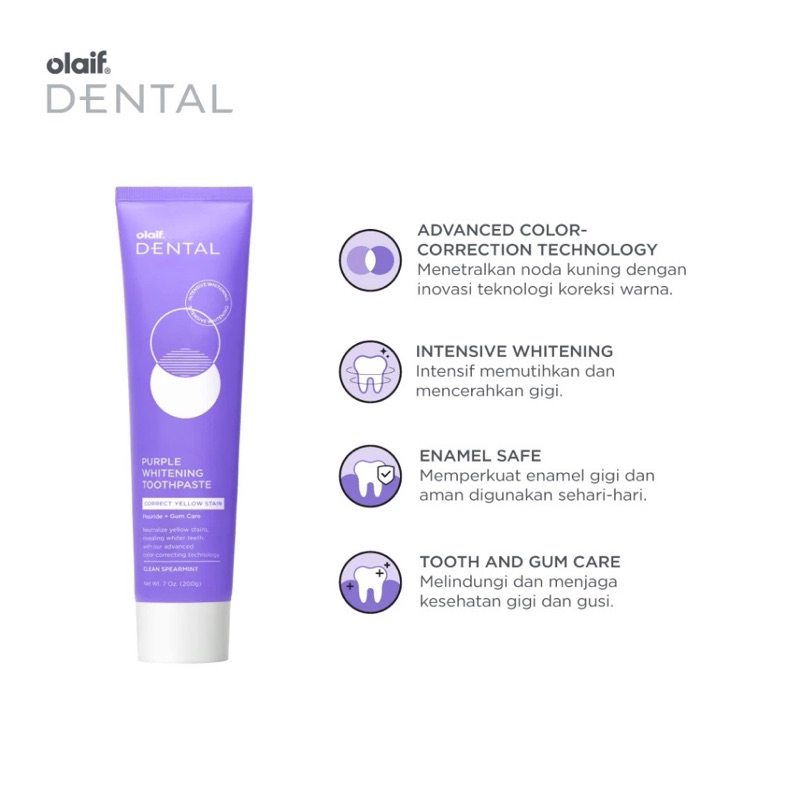Olaif Dental Purple Whitening Toothpaste