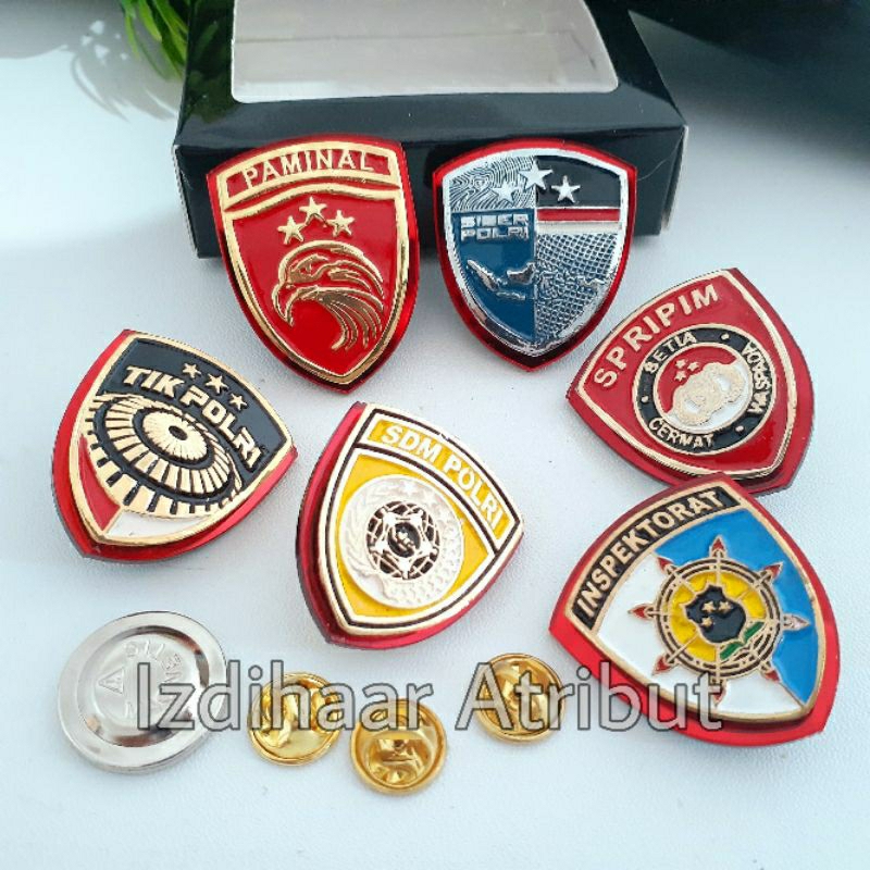 PIN INSPEKTORAT/PIN SDM POLRI/TIK POLRI/PAMINAL/SPRIPIM/PIN SIBER POLRI ATRIBUT PERLENGKAPAN POLRI