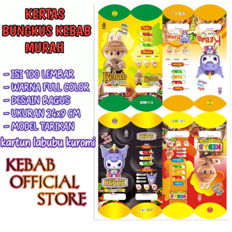 

DUS KEBAB LABUBU VIRAL 100 LEMBAR 24x9