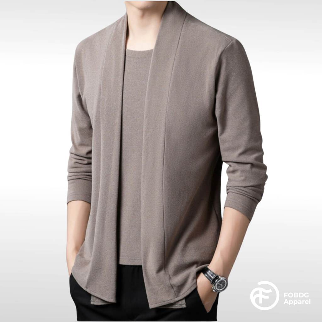 Fobdg Blazer Matoa Mocca Bahan Kaos Lengan Panjang Blazer Manyatu Dengan Kaos Tshirt Pria