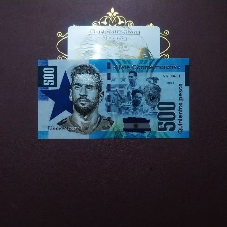 Uang commemorative leonel messi POLYMER