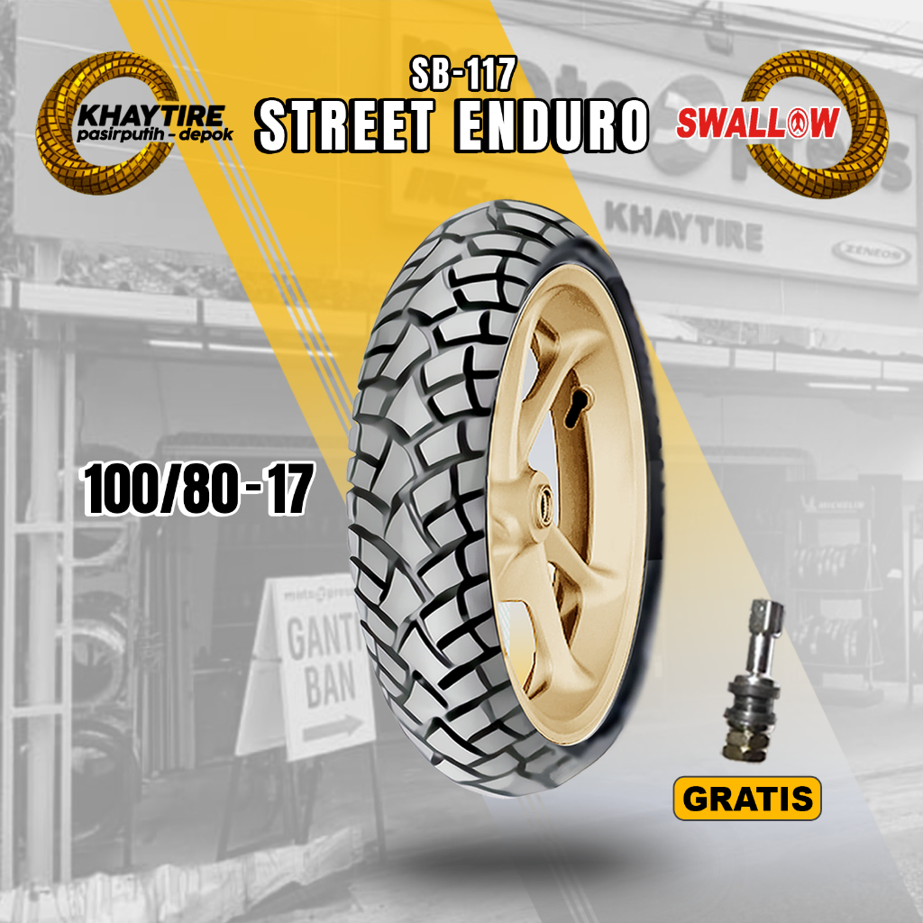 Ban Motor Moge // SWALLOW STREET ENDURO 100/80-17 Tubeless