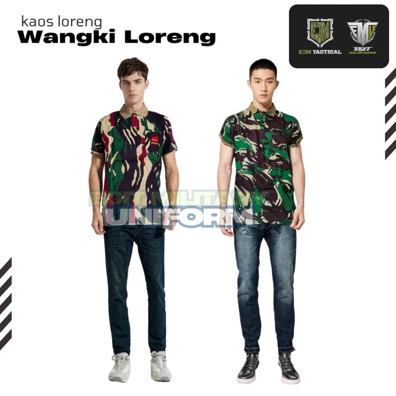 Kaos tactical kaos wangki loreng