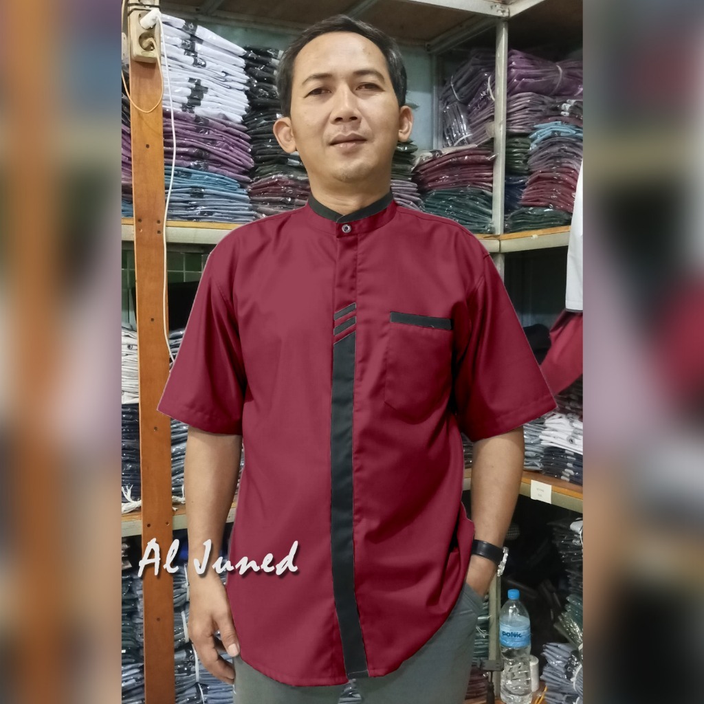 HARIS - NEW 2025 BAJU KOKO KEMEJA JUMBO KATUN TOYOBO PREMIUM LENGAN TANGAN PENDEK TERBARU MODEL SAKU