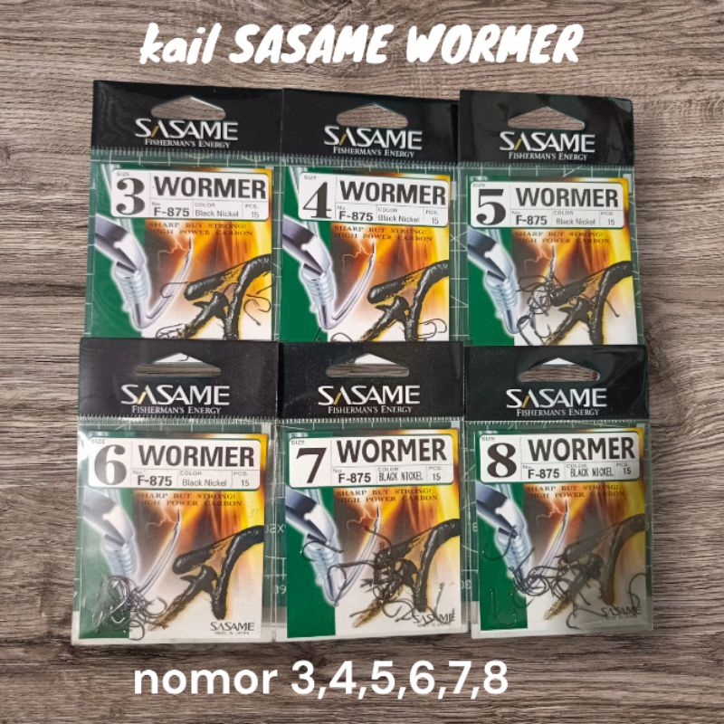 kail pancing merk SASAME WORMER no 3,4,5,6,7,8,9