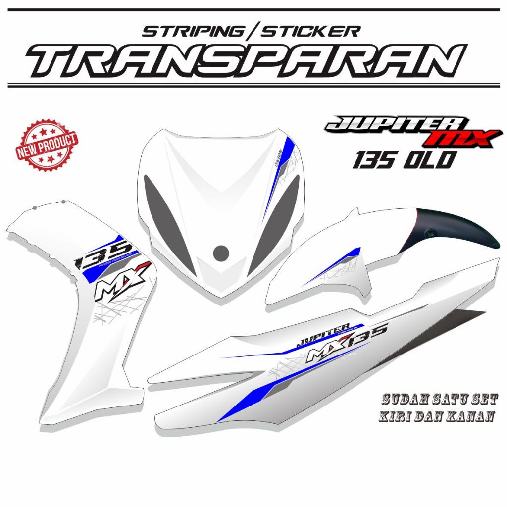 Jupiter MX OLD Stripping Sticker Transparan
