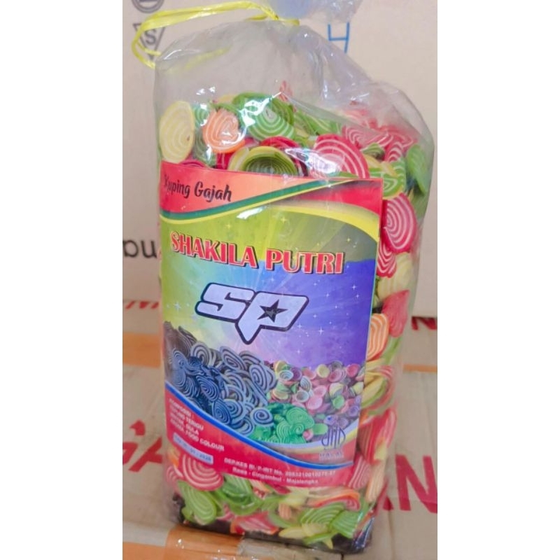 

KUPING GAJAH MINI WARNA WARNI 1 KG READY PEKANBARU RIAU Kuping gajah mini pelangi Berat 1kg Promo