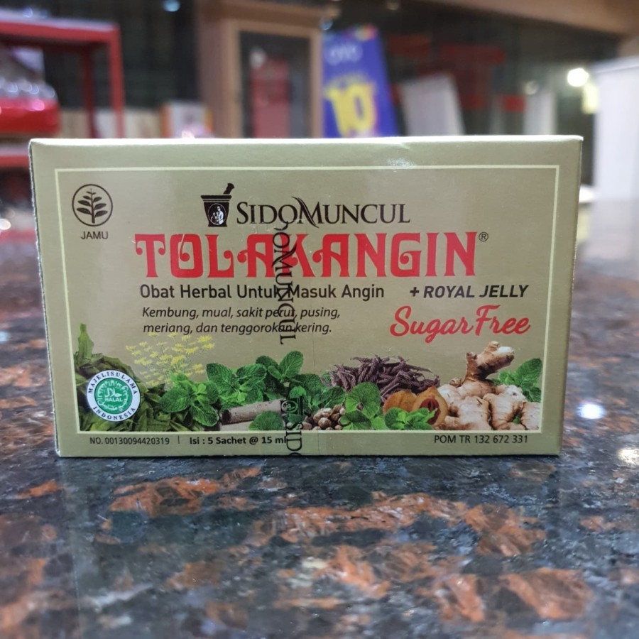 

Sidomuncul Tolak angin royal jelly sugar freee 1 box isi 5 sachet