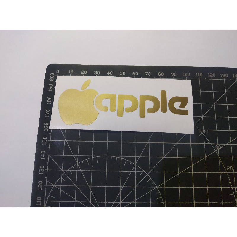 

stiker cutting apple