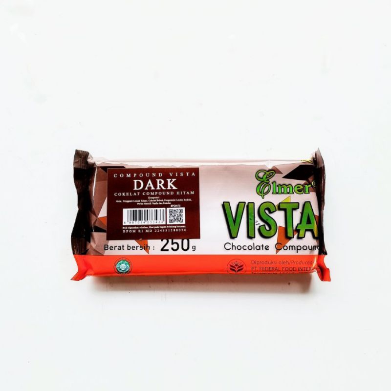 

COKLAT BATANG ELMER VISTA 250GRAM COKLAT BLOK COKLAT COMPOUND