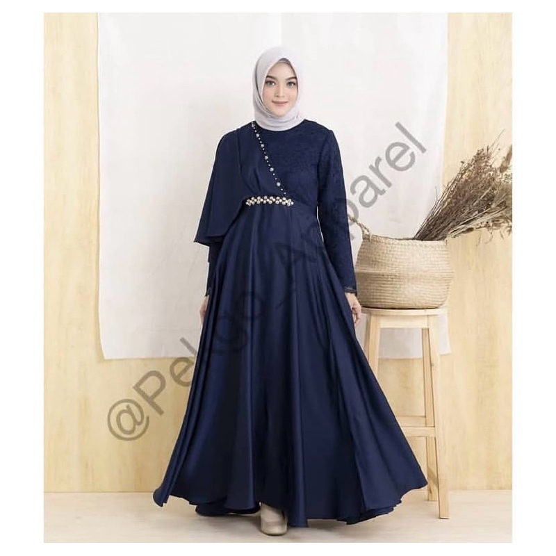 Renzi Dress Navy by Pekgo Apparel | Preloved | Gamis | Abaya