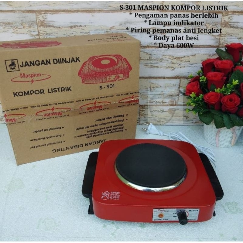 Kompor Listrik 1 TungkuS-301 /Kompor Listrik 1 Tungku Maspion