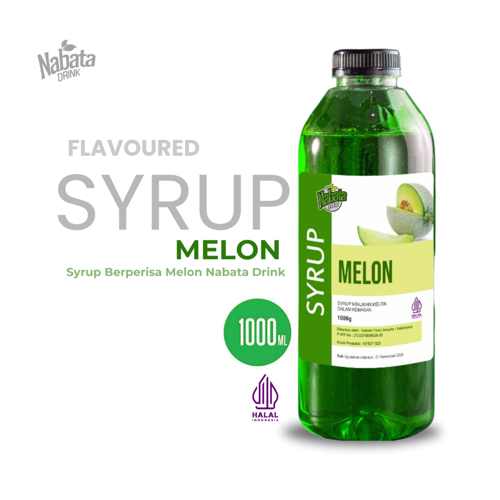 

Sirup Melon 1000 Ml NabataDrink | Melon Syrup 1 Liter Ala Cafe