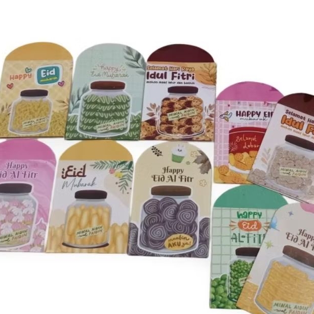 

Amplop 10 pack (100 pcs) Amplop Hari Raya Motif Snack Lebaran