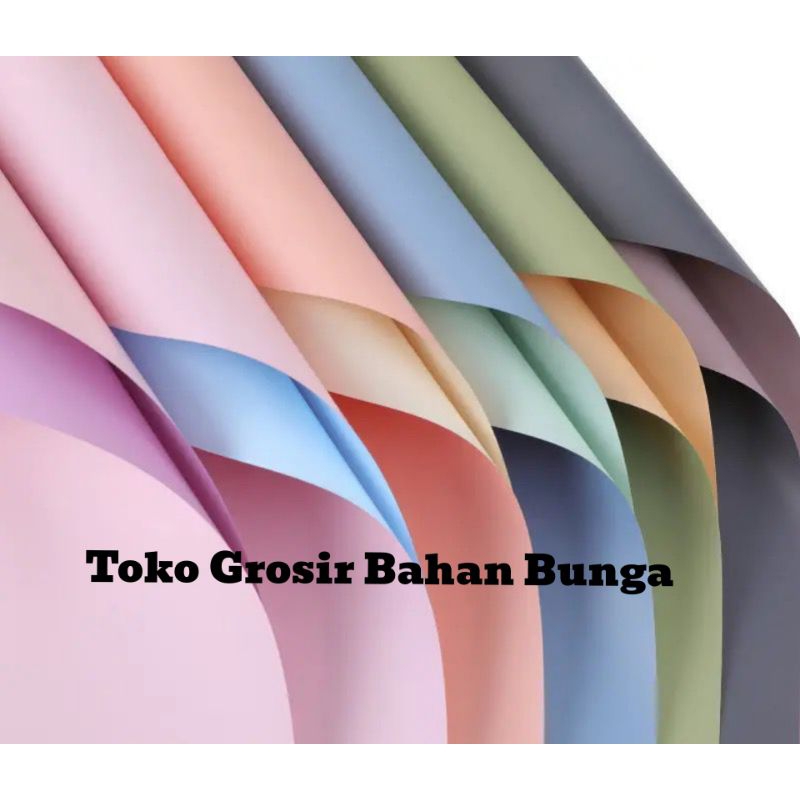 Free Packing   Korean Flower Wrapping Paper Cellophane flower Wrapping bicolor   Kertas Buket 2 Warn